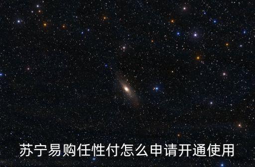 蘇寧易購(gòu)任性付怎么申請(qǐng)開(kāi)通使用