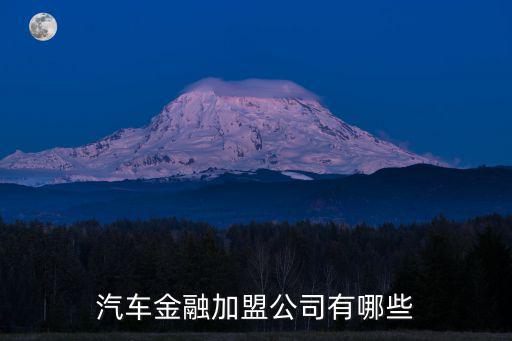 汽車金融加盟公司有哪些