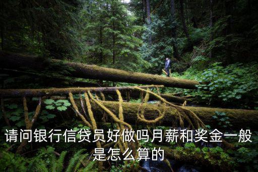 請問銀行信貸員好做嗎月薪和獎金一般是怎么算的