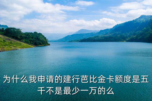 為什么我申請(qǐng)的建行芭比金卡額度是五千不是最少一萬的么