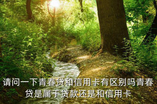 請問一下青春貸和信用卡有區(qū)別嗎青春貸是屬于貸款還是和信用卡