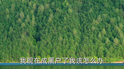 我現(xiàn)在成黑戶了我該怎么辦