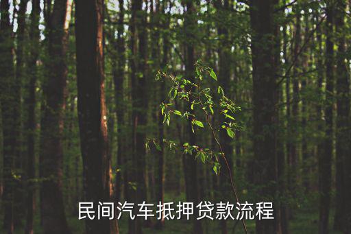 汽車抵押貸款怎么做，民間汽車抵押貸款流程