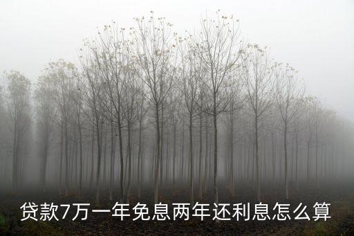 貸款7萬(wàn)一年免息兩年還利息怎么算