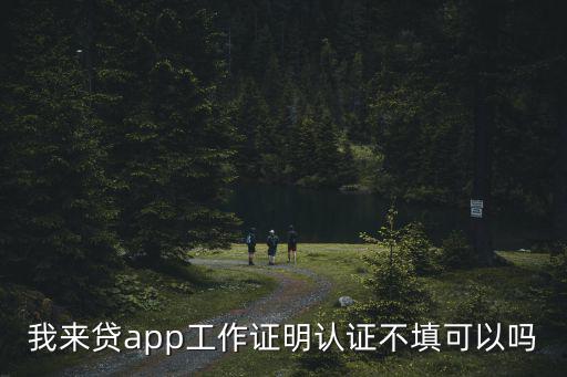 我來貸app工作證明認證不填可以嗎