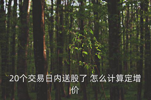20個交易日內(nèi)送股了 怎么計算定增價