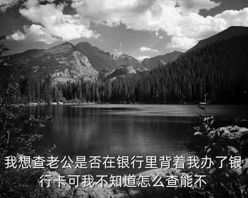 怎么查老公辦的信用卡，我想查老公是否在銀行里背著我辦了銀行卡可我不知道怎么查能不