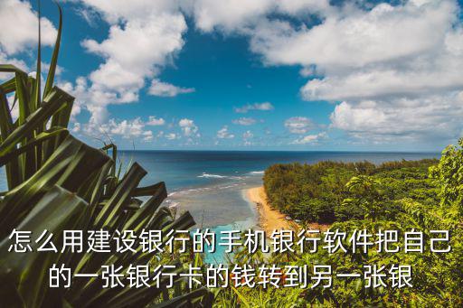 怎么用建設(shè)銀行的手機銀行軟件把自己的一張銀行卡的錢轉(zhuǎn)到另一張銀