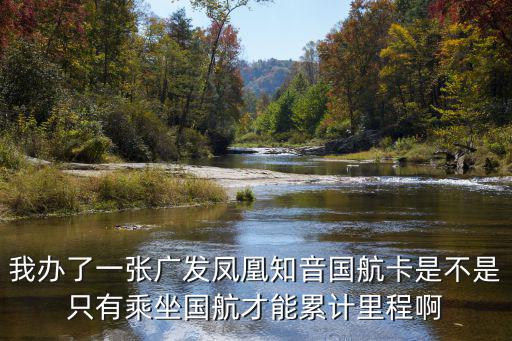我辦了一張廣發(fā)鳳凰知音國(guó)航卡是不是只有乘坐國(guó)航才能累計(jì)里程啊
