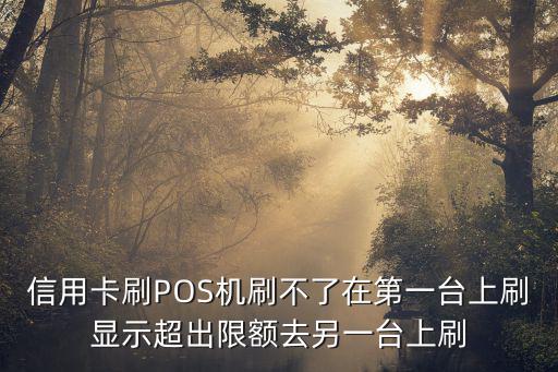 信用卡刷POS機(jī)刷不了在第一臺上刷顯示超出限額去另一臺上刷