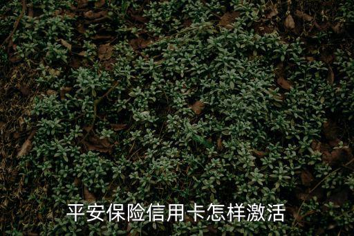平安保險信用卡怎樣激活