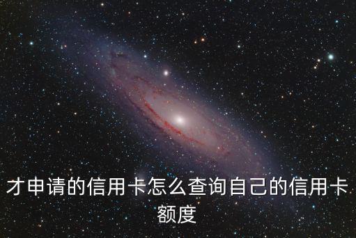 申請信用卡怎么知道額度嗎，才申請的信用卡怎么查詢自己的信用卡額度