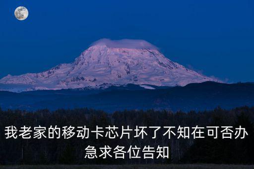 我老家的移動卡芯片壞了不知在可否辦急求各位告知