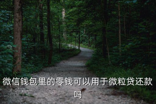 微信錢包里的零錢可以用于微粒貸還款嗎
