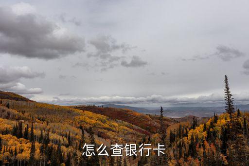怎么查詢銀行卡，怎么查銀行卡卡號