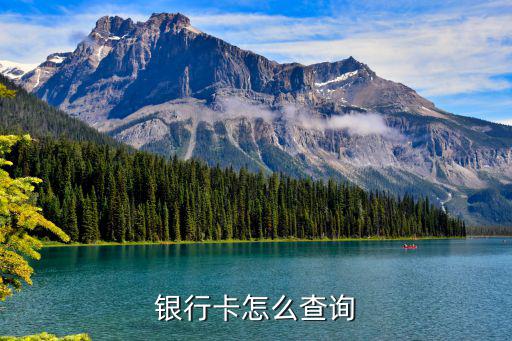 銀行卡怎么查詢