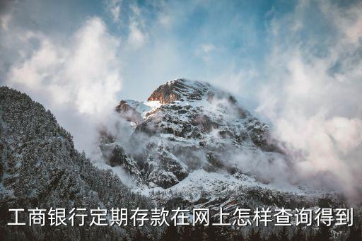 工商銀行定期存款在網(wǎng)上怎樣查詢得到