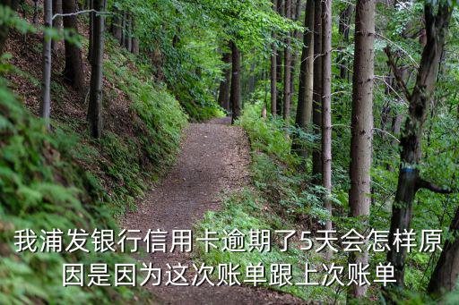 我浦發(fā)銀行信用卡逾期了5天會怎樣原因是因為這次賬單跟上次賬單