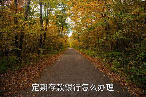 定期存款銀行怎么辦理
