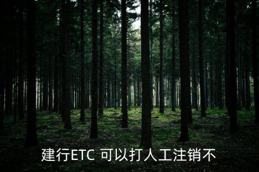 建行ETC 可以打人工注銷不