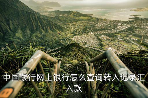 中國銀行網(wǎng)上銀行怎么查詢轉(zhuǎn)入記錄匯入款