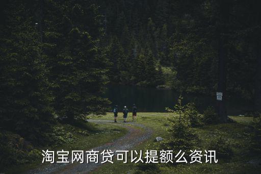 淘寶網(wǎng)商貸可以提額么資訊