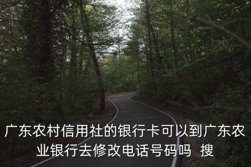 廣東農(nóng)村信用社的銀行卡可以到廣東農(nóng)業(yè)銀行去修改電話號(hào)碼嗎  搜