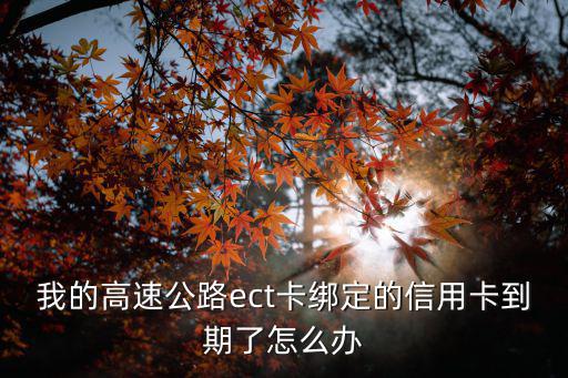 我的高速公路ect卡綁定的信用卡到期了怎么辦