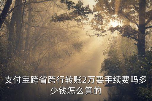 支付寶跨省跨行轉(zhuǎn)賬2萬要手續(xù)費嗎多少錢怎么算的