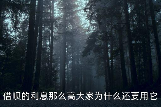 借唄利息怎么那么高，支付寶借唄怎么像放高利貸是的利息高那么高這是為什么呀  搜