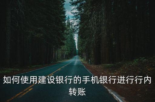 手機(jī)建設(shè)銀行怎么轉(zhuǎn)帳，怎么用建設(shè)銀行的手機(jī)銀行軟件把自己的一張銀行卡的錢轉(zhuǎn)到另一張銀