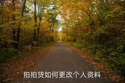 拍拍貸如何更改個人資料