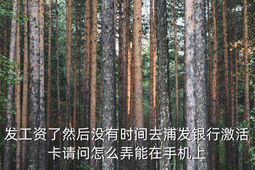 浦發(fā)借記卡atm怎么激活，浦發(fā)銀行輕松理財(cái)卡請(qǐng)問(wèn)卡如何激活