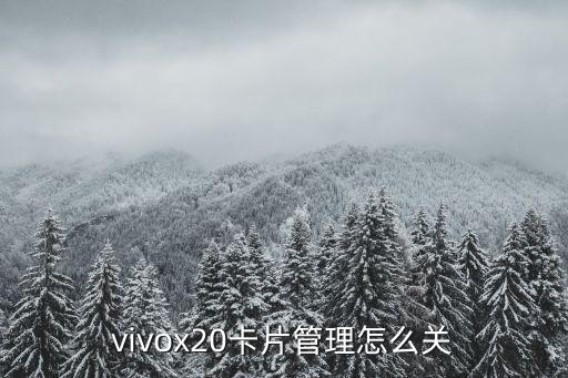vivox20卡片管理怎么關(guān)
