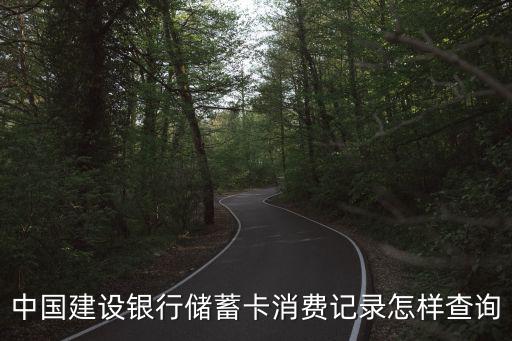 中國建設(shè)銀行儲蓄卡消費(fèi)記錄怎樣查詢