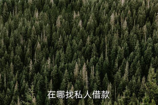 在哪找私人借款