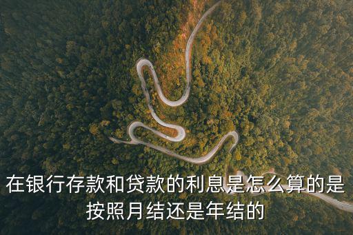 在銀行存款和貸款的利息是怎么算的是按照月結(jié)還是年結(jié)的