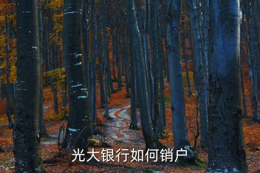 光大銀行如何銷戶