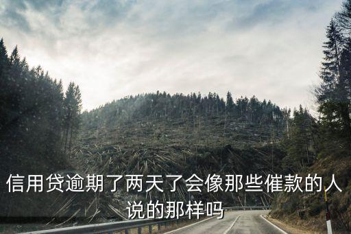 信用貸逾期了兩天了會(huì)像那些催款的人說的那樣嗎