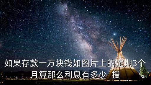如果存款一萬(wàn)塊錢(qián)如圖片上的定期3個(gè)月算那么利息有多少  搜