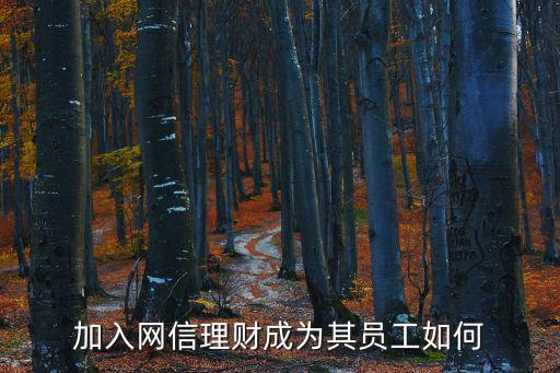 加入網(wǎng)信理財成為其員工如何