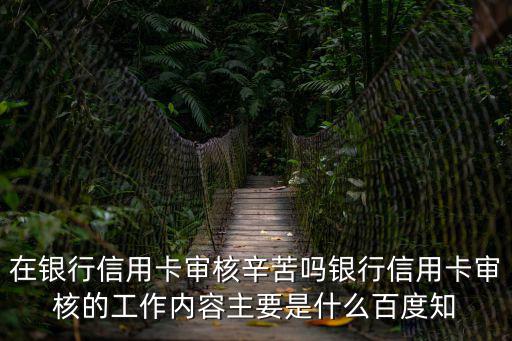 在銀行信用卡審核辛苦嗎銀行信用卡審核的工作內(nèi)容主要是什么百度知