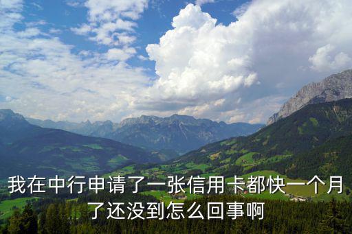 我在中行申請(qǐng)了一張信用卡都快一個(gè)月了還沒(méi)到怎么回事啊