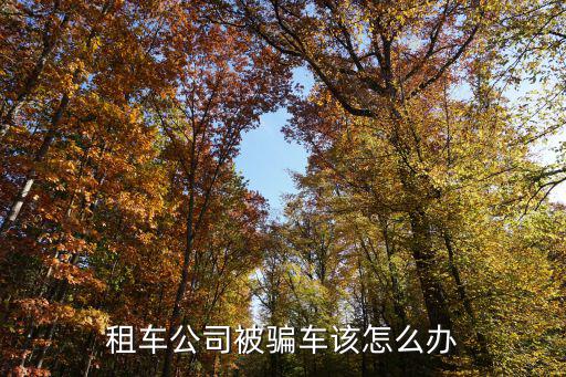 被車貸公司騙了怎么辦，租車公司被騙車該怎么辦