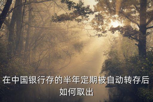 定期自動轉(zhuǎn)存怎么取，儲蓄卡自動轉(zhuǎn)存怎么取