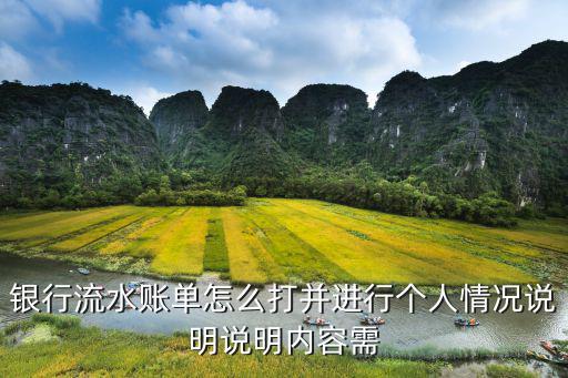工資流水單怎么開，銀行流水賬單怎么打并進行個人情況說明說明內容需