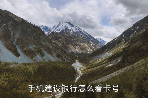 手機(jī)建設(shè)銀行怎么看卡號(hào)