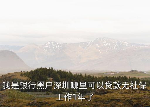 我是銀行黑戶深圳哪里可以貸款無社保工作1年了