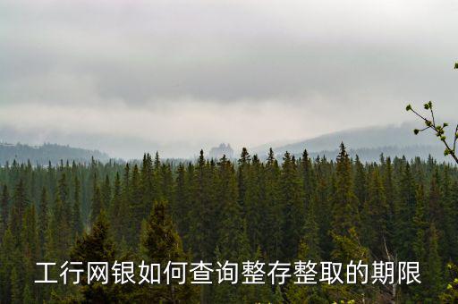 工行網(wǎng)銀如何查詢整存整取的期限