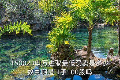 150023申萬進(jìn)取最低買賣是多少數(shù)量啊是 1手100股嗎